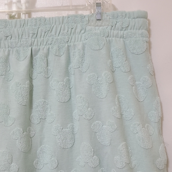 Disney Mickey Mouse Green Textured Women's Skirt Drawstring Waist Pockets Medium - Picture 3 of 11